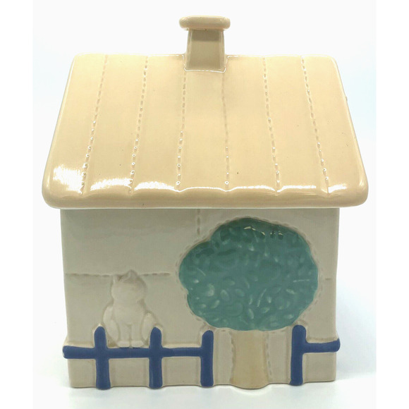 Vintage 1987 Ceramic Auntie Em Cookie Jar Hallmark Cards Treasure Craft Cottage - Picture 4 of 10